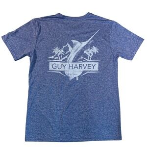 Guy Harvey Marlin Graphic T-Shirt Classic Fit‎ Short Sleeve Blue Size M
